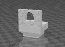 Basic temple wall with window (Dungeon Blocks compatible)