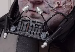 Darth Vader unmasked respirator and severed hand