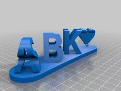 My Customized dual words illusion AKA "I Love You" sign