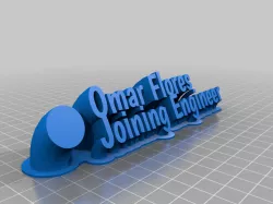 My Customized Sweeping 2-line name plate (text)
