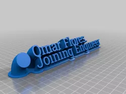 My Customized Sweeping 2-line name plate (text)
