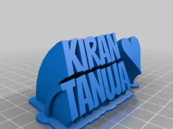 My Customized Sweeping 2-line name plate (text)