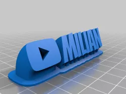 My Customized Sweeping 2-line name plate (text)