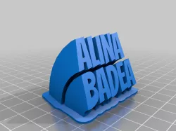My Customized Sweeping 2-line name plate (text)