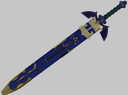 Remix of Legend of Zelda Master Sword Scabbard (BOTW) (TOTK) (Full Scale) by Popandsicle