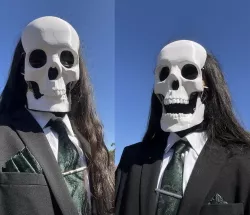 Skeleton Skull Mask with Moving Jaw