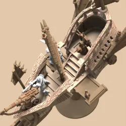 016 Chinese Space Elves Raider Dark Pirate Ship