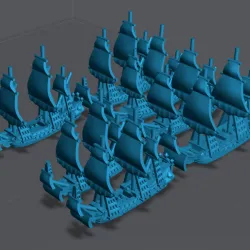 1/2400 Dutch Fleet Set (7 models) & Blender Exporter 2400-AD-1