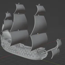 1/600 17th Century Mast & Sail Set GS-2