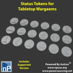 20mm Wargame Status Tokens