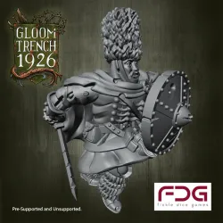 28mm British Empire Highlanders with Sword - Gloom Trench 1926