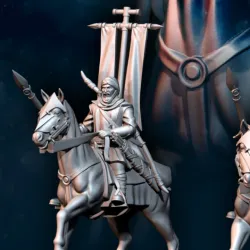 3x Regular Snake Warrior on Horse - Mounted | Snake Army | Fantasy