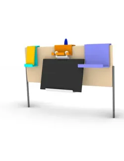 Airplane tray accessory rack