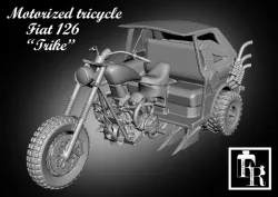Bitume/Gaslands Motorized tricycle Fiat 126 "Trike" post-apocalyptic