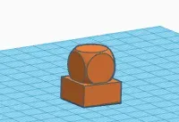 blank dice on a box