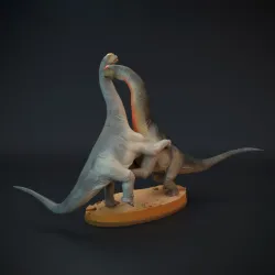 Camarasaurus fight - dinosaur sauropod