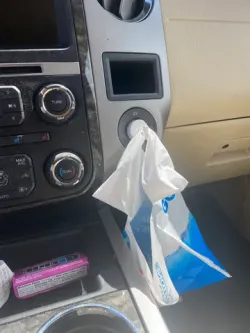 Car Cigarette lighter garbage bag hanger