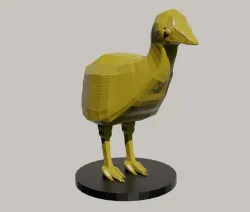 Emu chick low poly