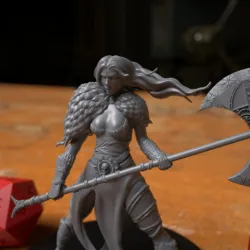 Female Barbarian Fighter Warrior Axe