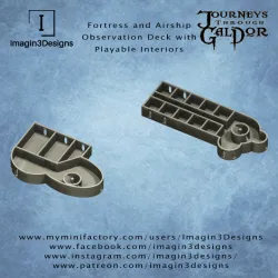 Fortress and Airship Observation Deck with Playable Interiors