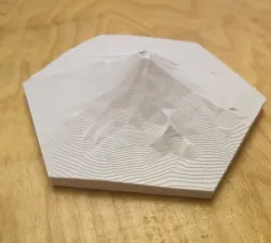 Fuji Lowpoly Topography Model