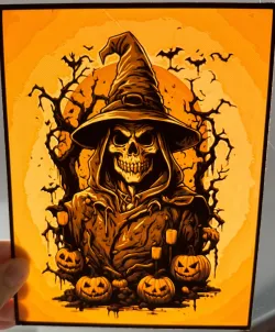 Halloween Skeleton Witch - Hueforge Print 