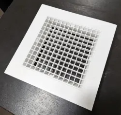 Magnetic egg crate ceiling vent for 150mm square duct