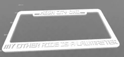 Mega City One - My Other Ride Is A Lawmaster License Plate Frame