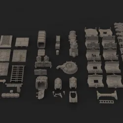 MEGAPACK TERRAIN FOR WARGAME! THE INDUSTRIAL SECTOR! +60 stl FILES