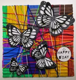 Mix Media Butterfly Art_ Recycling Filament Box