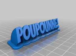 My Customized Sweeping 2-line name plate (text)