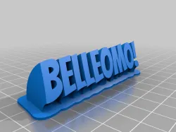 My Customized Sweeping 2-line name plate (text)