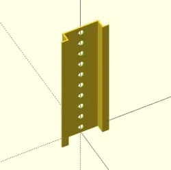 OpenSCAD DIN rail