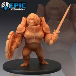 Orangutan Knight Set / Primate Ape / Monkey Warrior / Jungle Kong / Forest Encounter