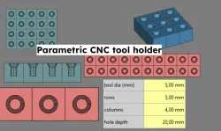 Parametric CNC tool holder