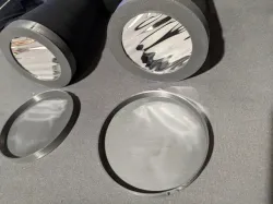 Parametric solar filter for binoculars, with nubs for soft lens border