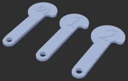 Removable trolley Euro coin keys