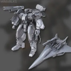 Spiteful Legioss (Fighter and Soldier) - Genesis Breaker Mospeada (1/72 Scale)
