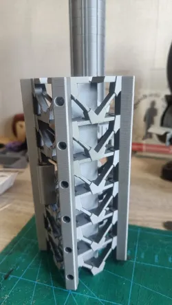 Starbase launch tower with cut-outs