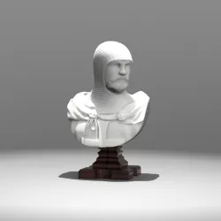 the Knights Templar Bust & Great Helm with a figure