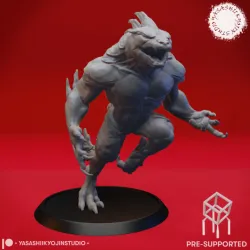 Troglodyte Mob - Tabletop Miniature (Pre-Supported)