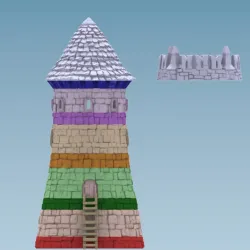 Watchtower with Ladder Access. Includes Battlement Option