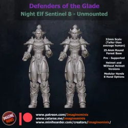 WP - Defenders of the Glade - Night Elf Sentinel - Unmounted B