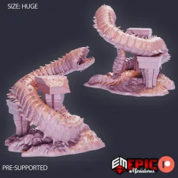 Young Purple Worm Pillar / Giant Spiked Creeper / Desert Sandworm / Cave Crawler