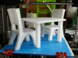 2.5D Simple Chair and Table