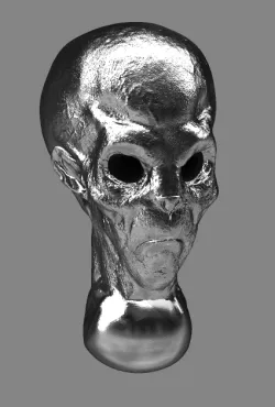 Alien Grey Head for 28mm Mini
