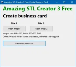 App to create switching business cards. Amazing STL Creator 3: Free Version