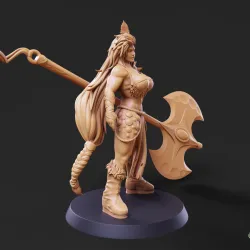 Barbarian Battlemaster Pose 1 - 2 Variants + Pinup
