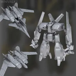 Bulldog Tread (Bomber and Soldier) - Genesis Breaker Mospeada (1/72 Scale)