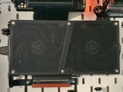 Connecting dust filter for 2x120 mm fans (for GPU deshroud)